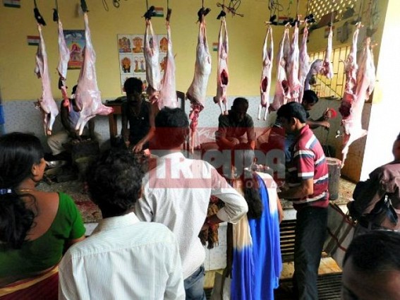 Heavy rush in Tripura's meat-markets on Dasami 